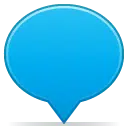 blue speech balloon 128