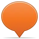 orange speech balloon 128