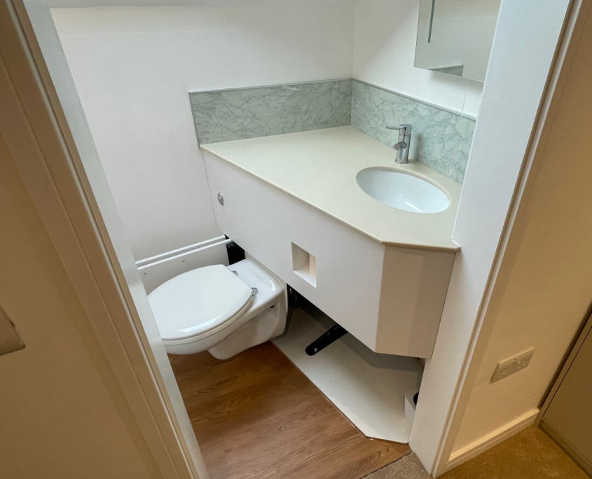 small bathroom idea with an ensuite conversion and hidden toilet