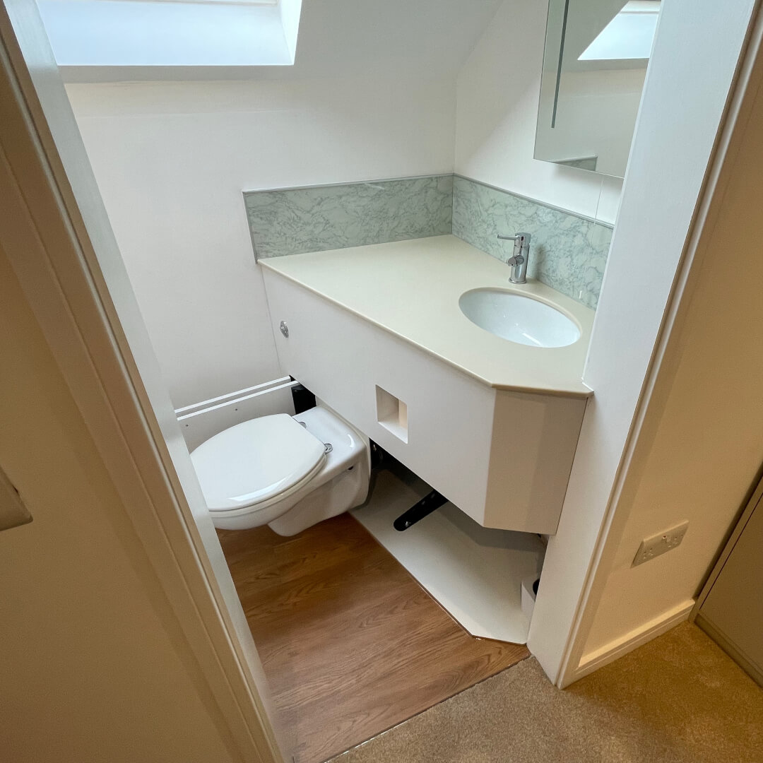 small bathroom idea with an ensuite conversion and hidden toilet